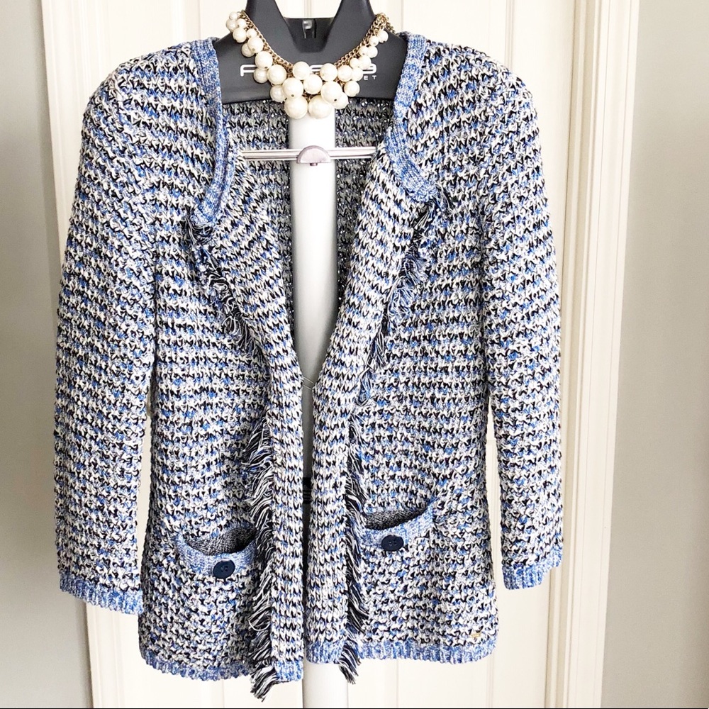 Tommy Hilfiger Blue White Black Cardigan